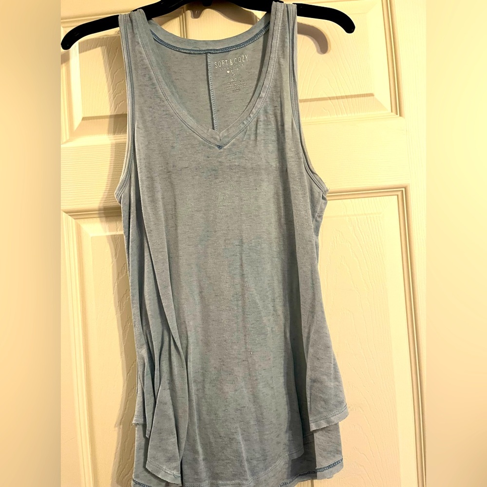 Soft Surroundings Blue Tank Top